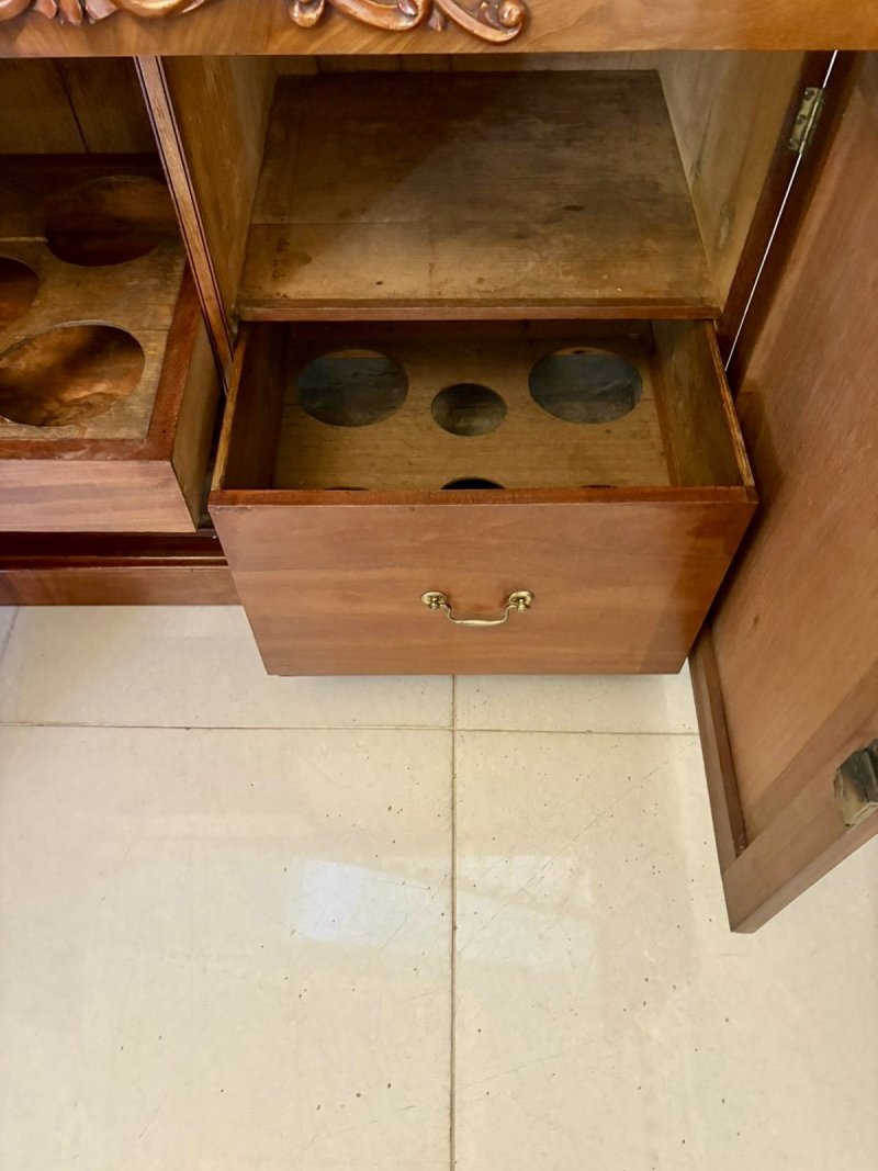 Antique Victorian Quality Figured Mahogany Two-Tiered Chiffonier / Sideboard